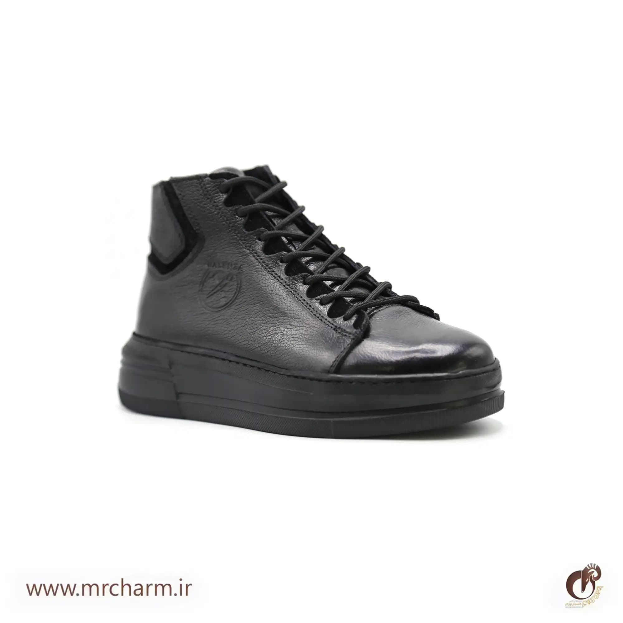 کتونی زنانه ساق دار چرم mrc1122-08 — تصویر ۴