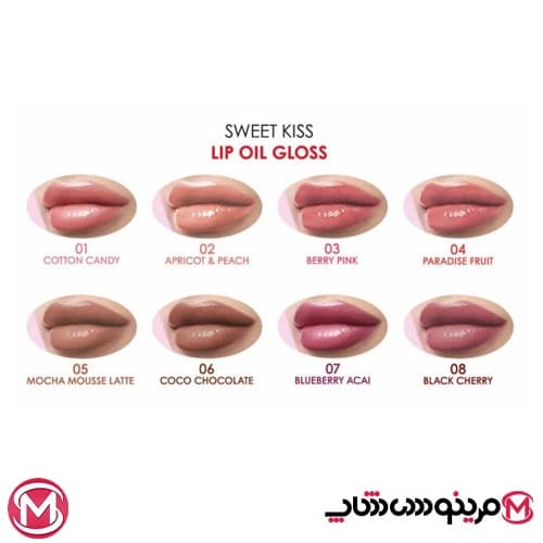 لیپ اویل گلاس Sweet Kiss گلدن رز (01) Cotton Candy — تصویر ۲