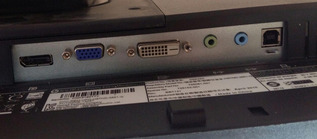 مانیتور 22 اینچ LED IPS اچ پی E221C استوک — تصویر ۳