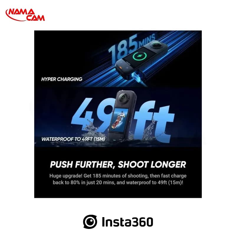 کیت موتورسواری دوربین اکشن اینستا 360 X5 مدل insta360 X5 Motorcycle Bundle — تصویر ۳