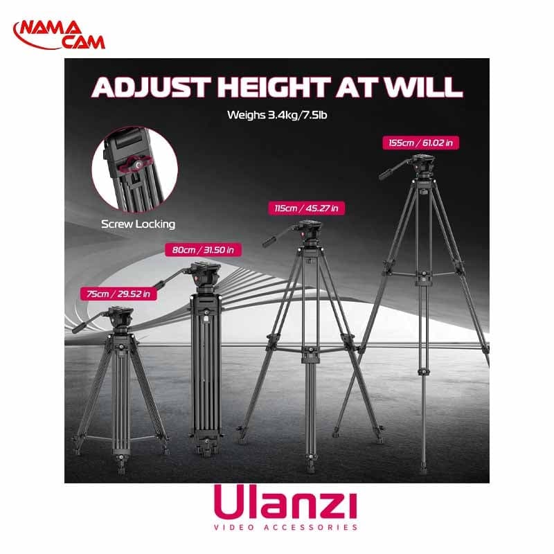 سه‌پایه فیلمبرداری اولانزی MT-81 با هد هیدرولیک – Ulanzi MT81 — تصویر ۵