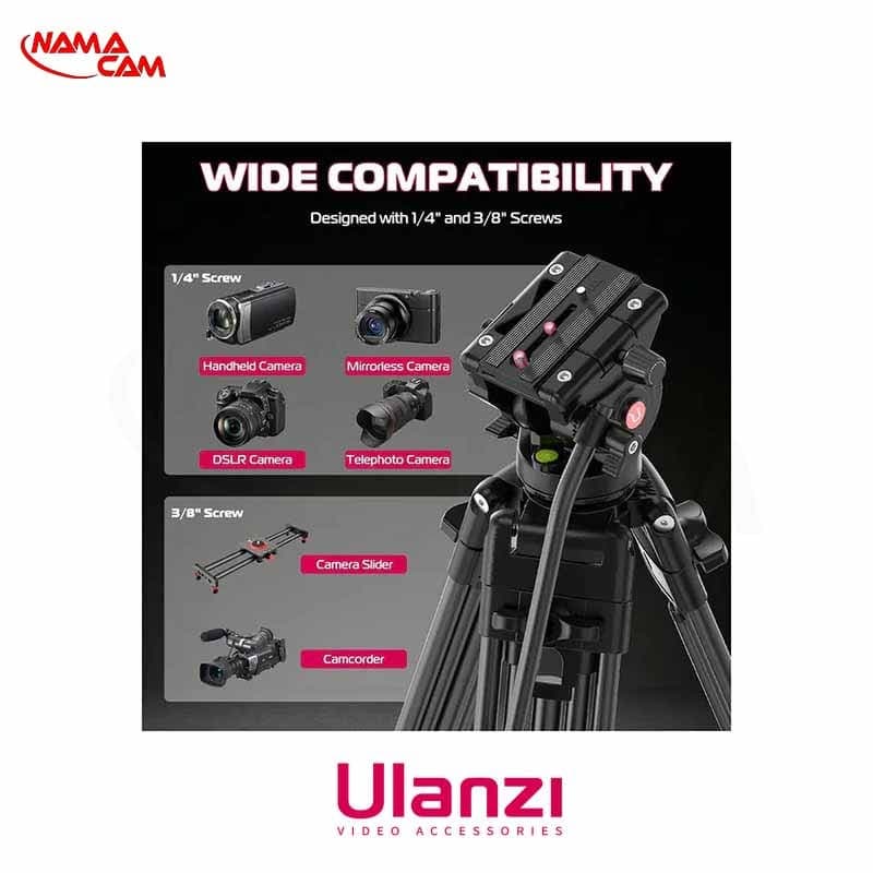 سه‌پایه فیلمبرداری اولانزی MT-81 با هد هیدرولیک – Ulanzi MT81 — تصویر ۳