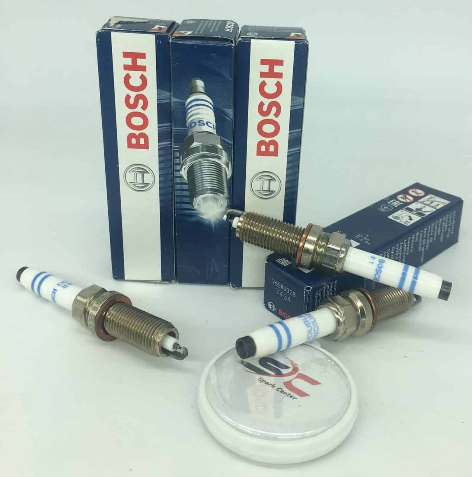 شمع بوش پایه بلند سوزنی دبل ایریدیوم BOSCH V6SII3328 7434(قیمت برای هر عدد) — تصویر ۲