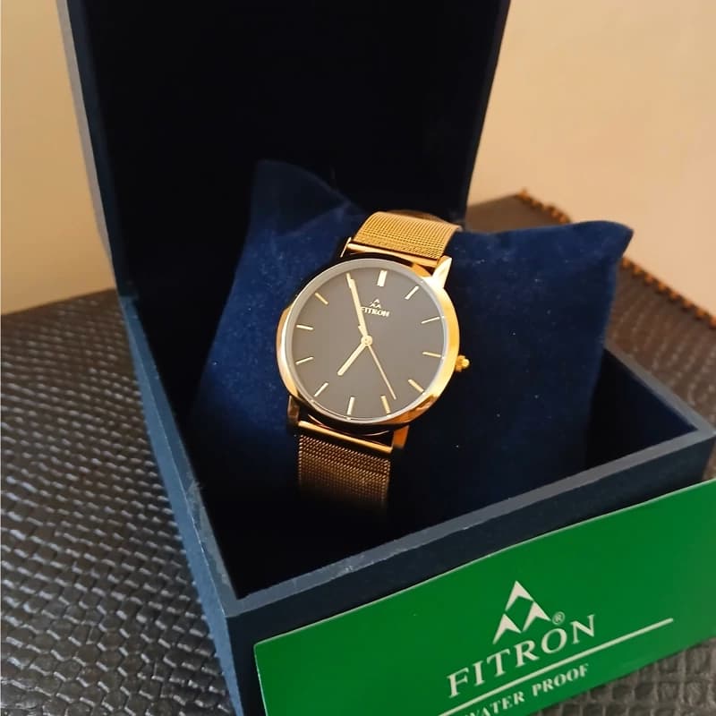 ساعت زنانه فیترون FITRON موتور میوتا ژاپن مدل 8595M بندحصیری ژاپن درجه 1 — تصویر ۲