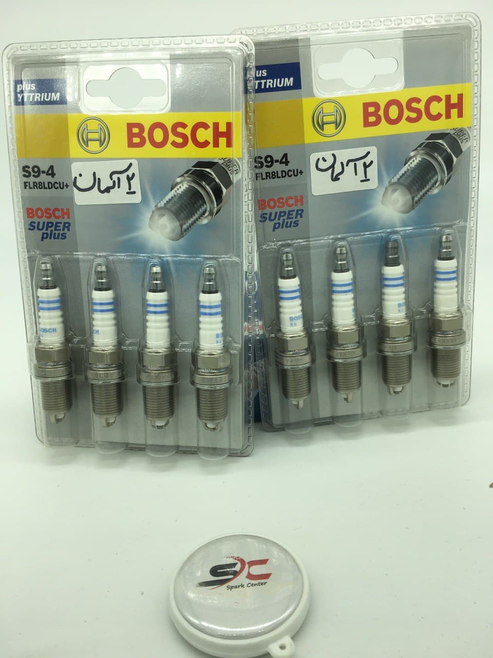 شمع بوش آلمان پایه کوتاه s9 دو پلاتین BOSCH FLR8LDCU+ (یک دست، چهار عدد)