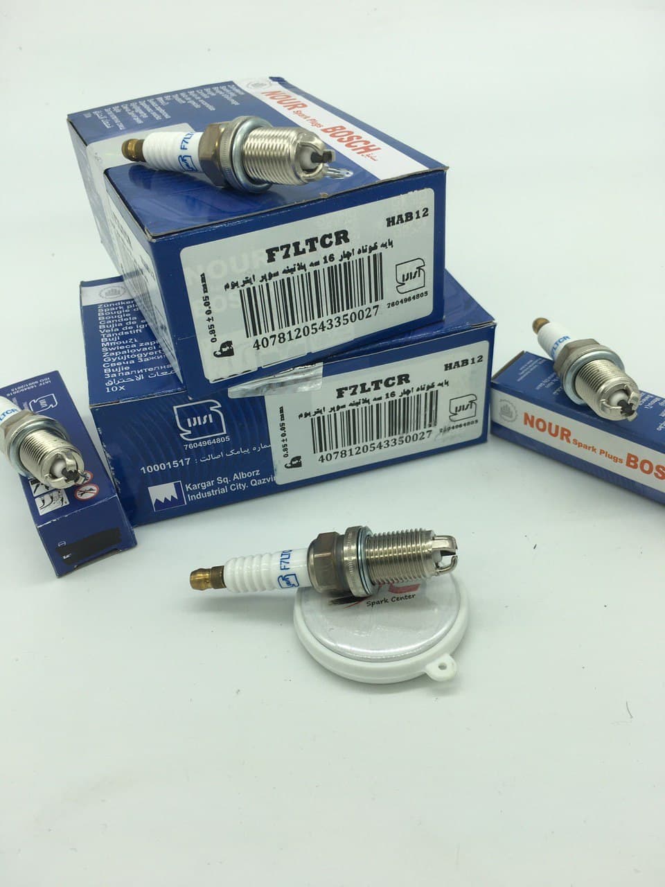 شمع نور پایه کوتاه سه پلاتین NOUR F7LTCR(یک عدد)