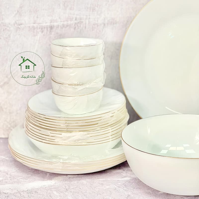 ارکوپال 26پارچه گلدن اپال مدل زلی لب طلا — تصویر ۲