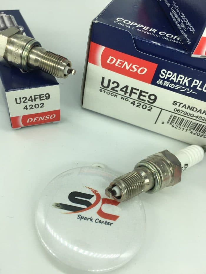 شمع سوزنی موتور سیکلت پالس کونیک دنسو DENSO U24FE9 — تصویر ۲