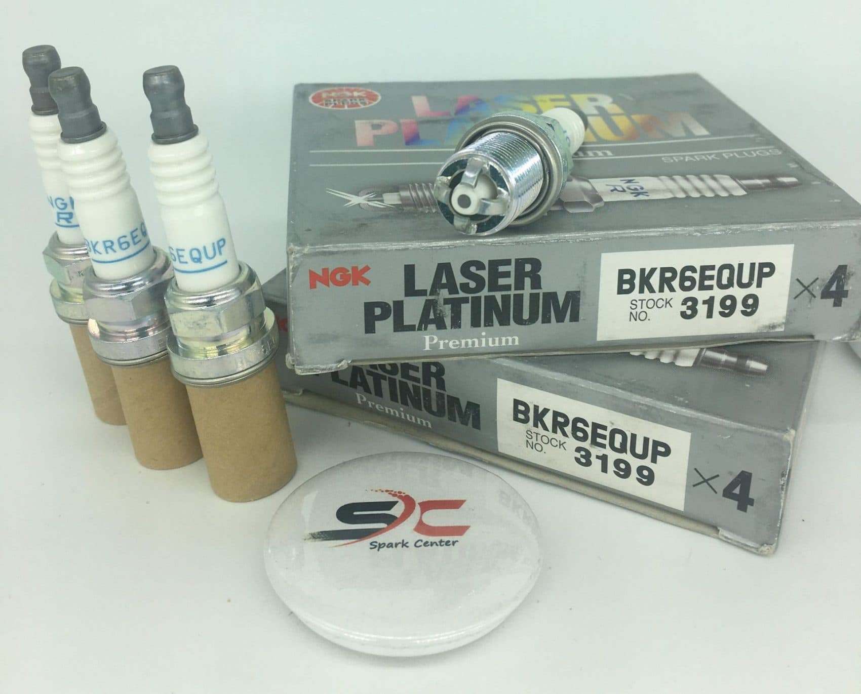 شمع سوزنی چهار پلاتین پایه کوتاه NGK BKR6EQUP 3199(یک عدد)