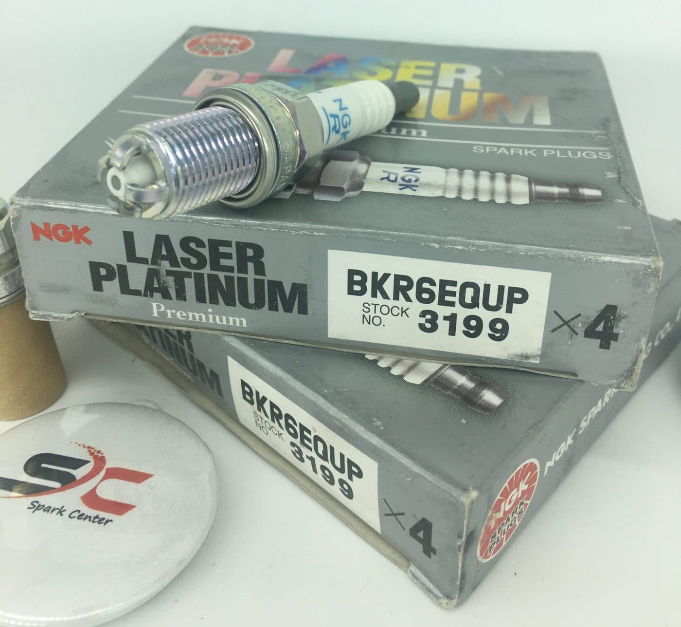 شمع سوزنی چهار پلاتین پایه کوتاه NGK BKR6EQUP 3199(یک عدد) — تصویر ۲