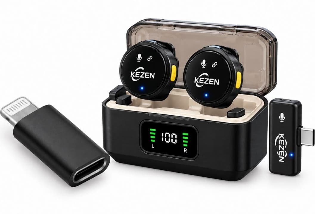 میکروفون یقه ای بی سیم کزن مدل KEZEN KZ-WM21 — تصویر ۳