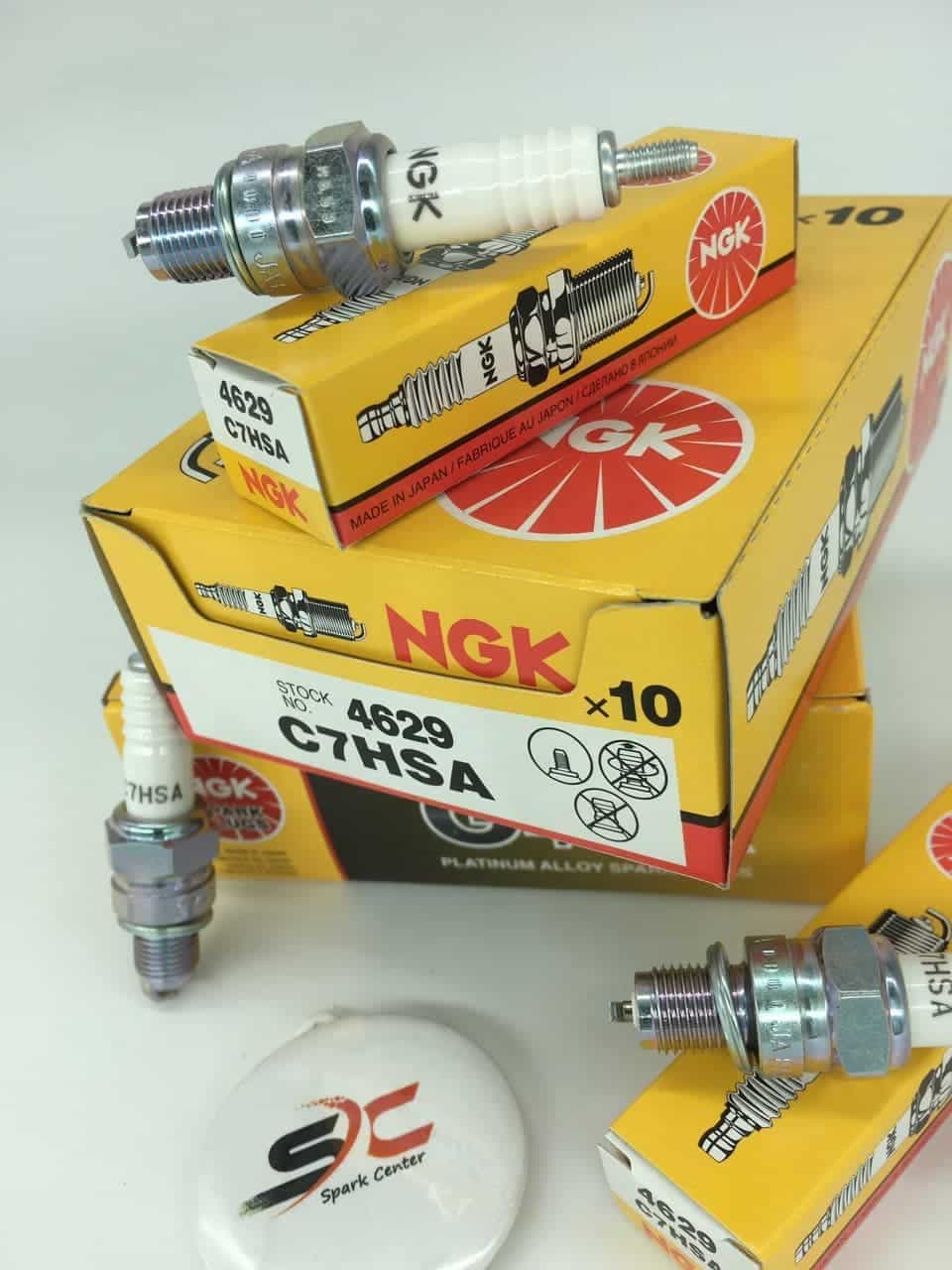 شمع موتور سیکلت هوندا 70 NGK C7HSA 4629 — تصویر ۲