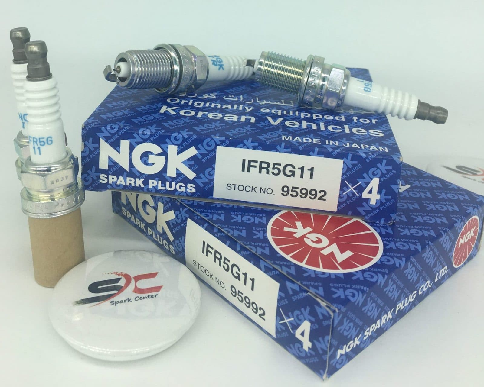 شمع سوزنی ایریدیوم لیزری پایه کوتاه NGK IFR5G11 95992(یک عدد)