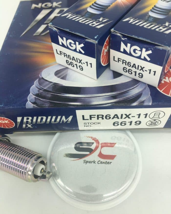 شمع سوزنی ایریدیوم آی ایکس پایه بلند NGK LFR6AIX-11 6619 یک بسته (4 عدد) — تصویر ۲