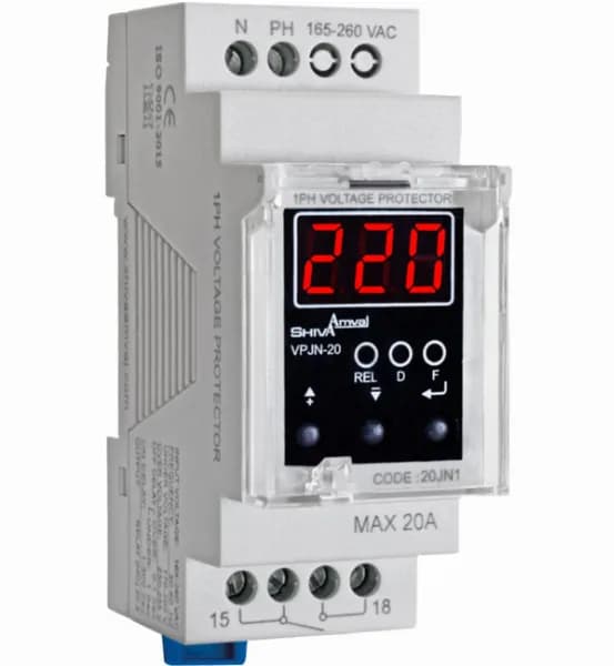 محافظ ولتاژ تکفاز دیجیتال شیوا امواج مدل VPJN-20