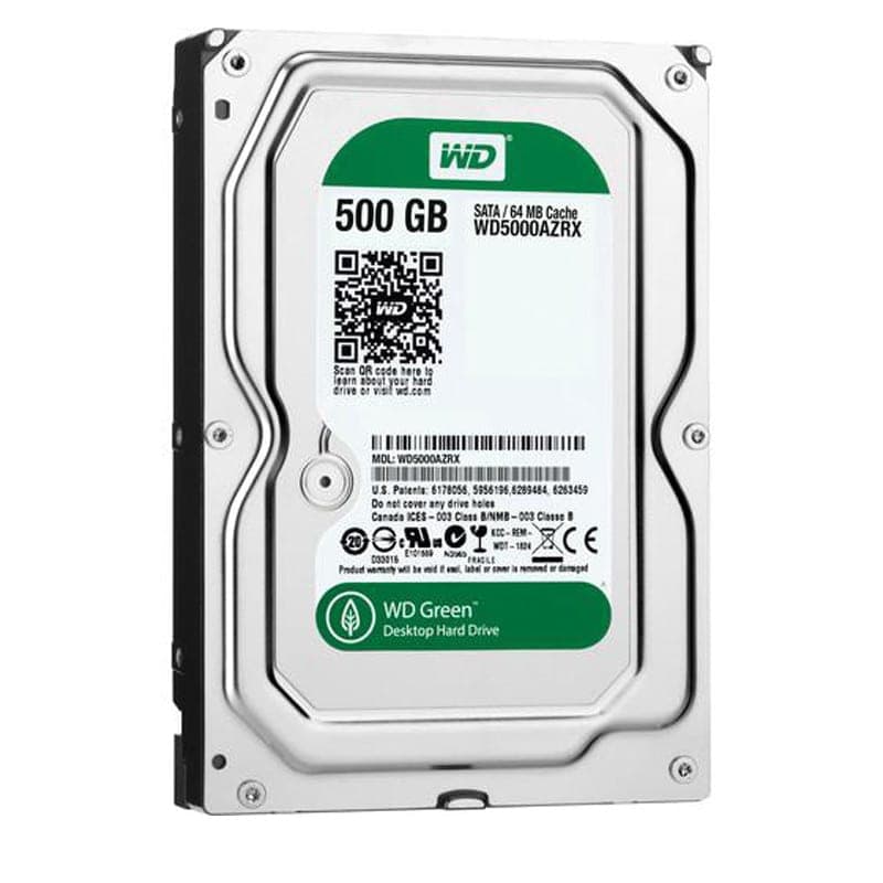 هارد 500 گیگ وسترن دیجیتال مدل HDD WD Green 500GB WD5000AZRX (آکبند)