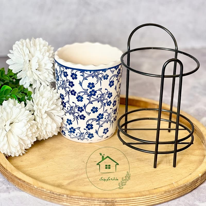 جاقاشقی رومیزی گل آبی — تصویر ۲