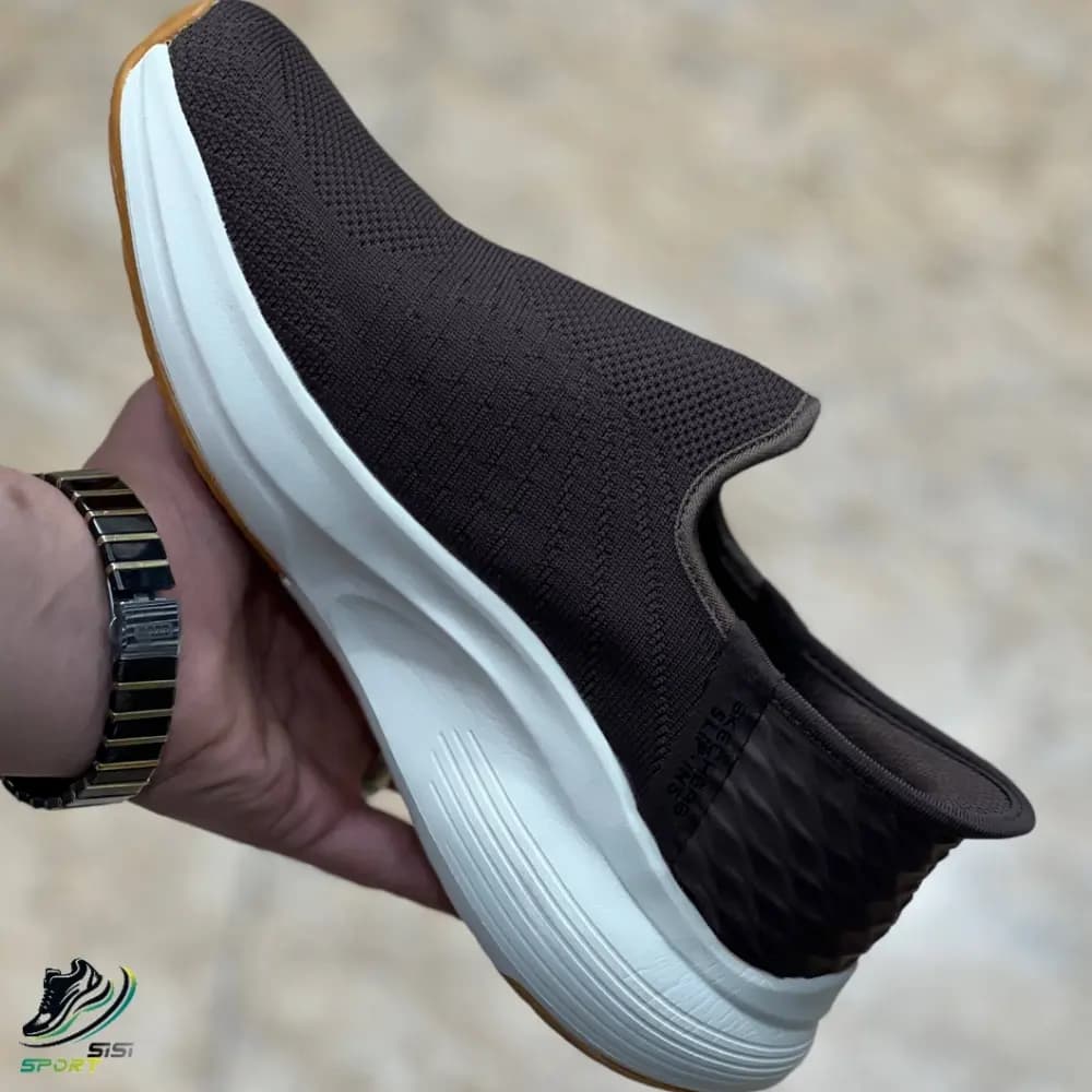 کفش اسکیچرز Slip-Ins Max Cushion قهوه ای — تصویر ۵