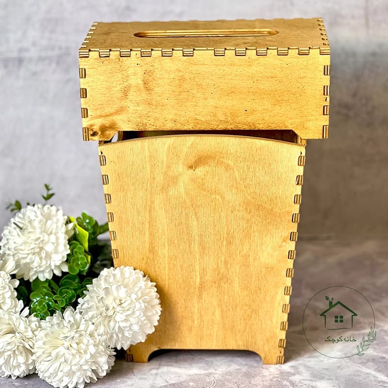 ست سطل و جادستمال تمام چوبی