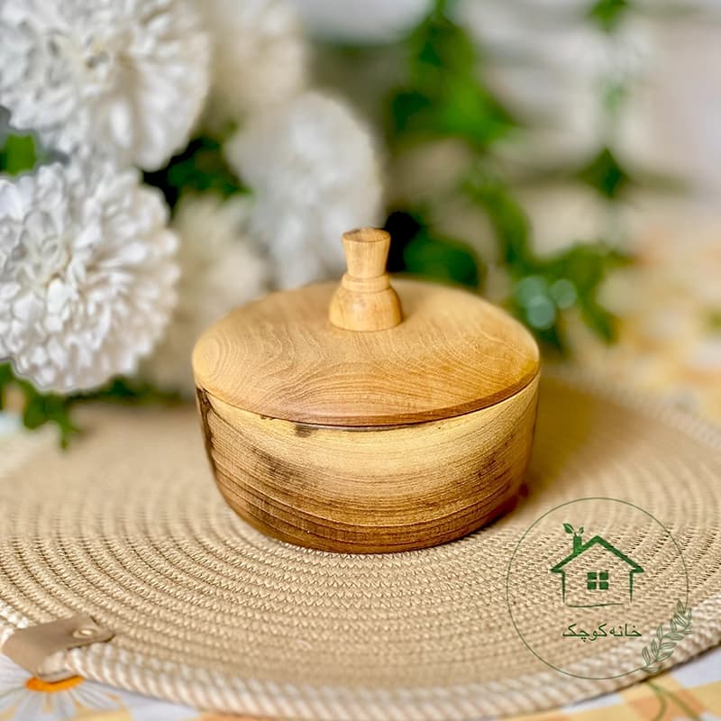 قندان چوب گردو قطر 12 سانتی
