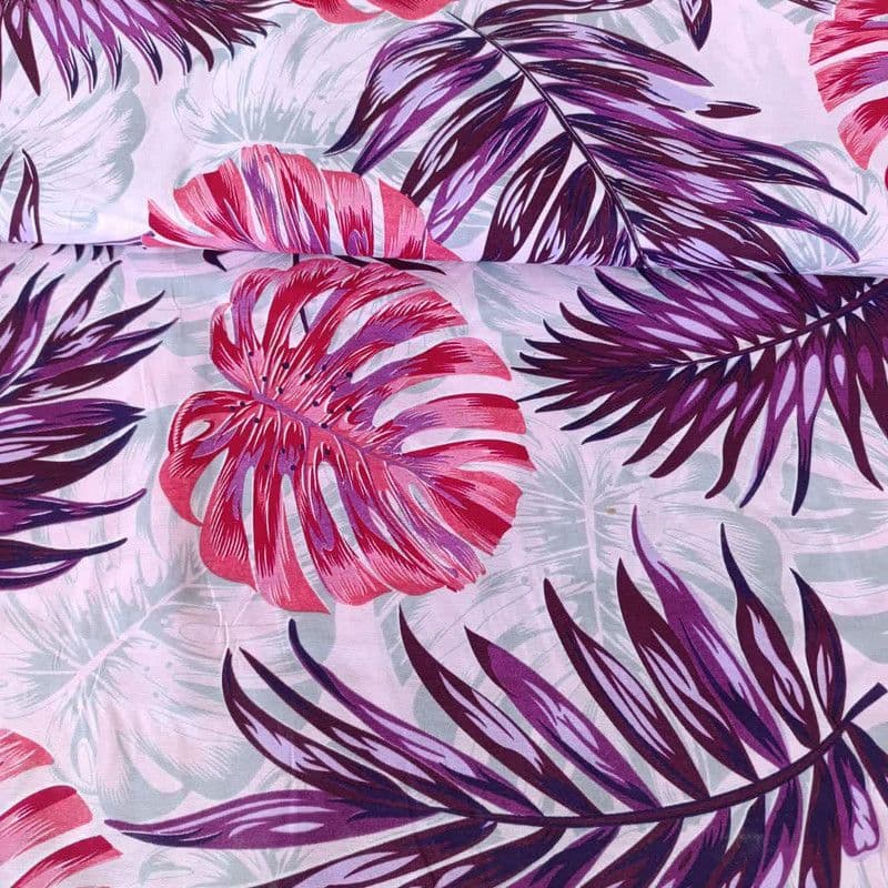 پارچه ملحفه عرض 2 متر مدل هاوایی رنگ سرخابی — تصویر ۲