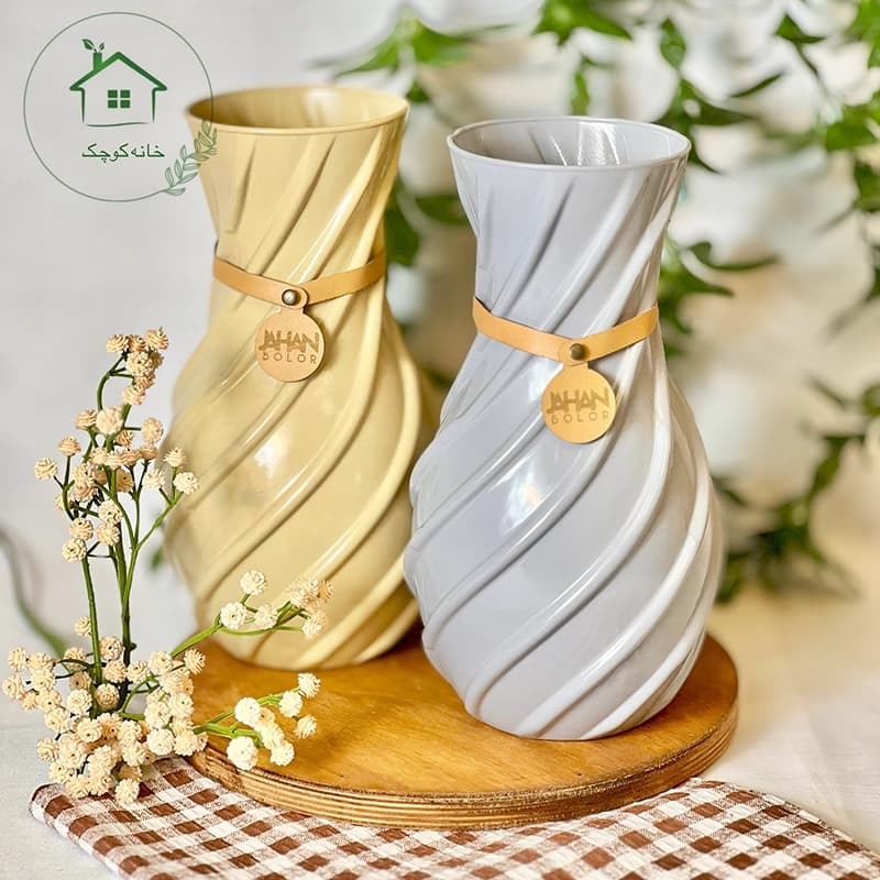 گلدان کهربا رنگی جهان