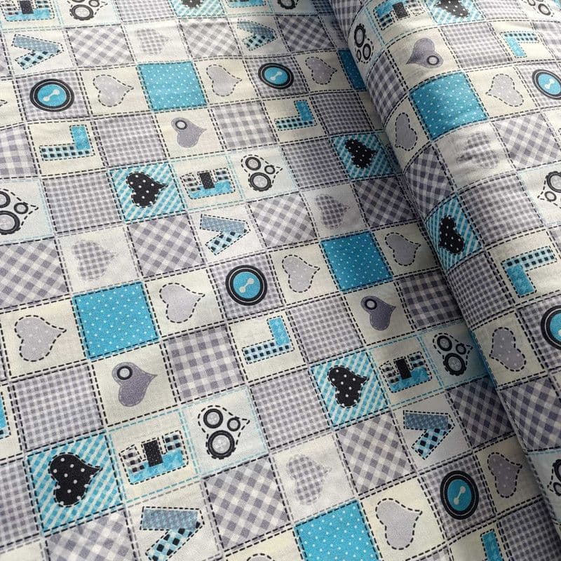 پارچه ملحفه عرض 2 متر مدل 11132 رنگ آبی — تصویر ۲