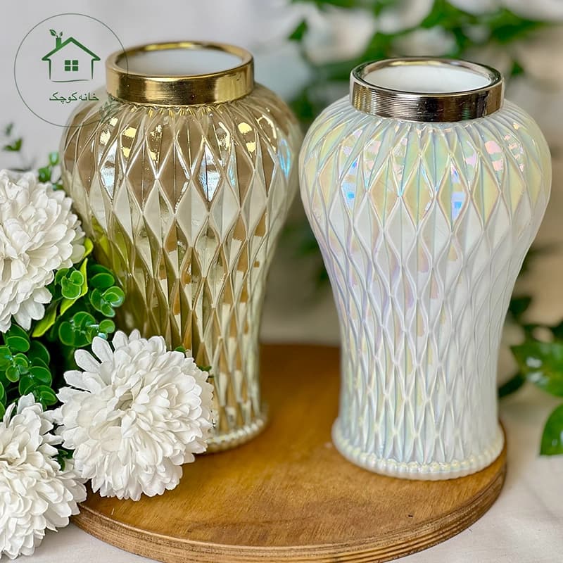 گلدان استوانه طرح لوزی کوچک