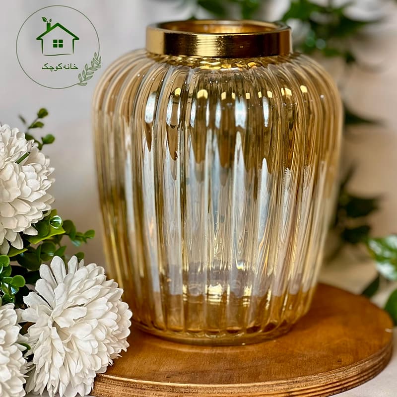 گلدان استوانه ای متوسط شیاردار