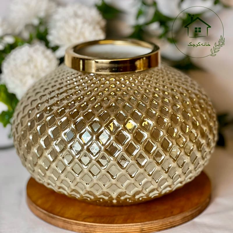 گلدان خمره ای بزرگ طرح لوزی — تصویر ۳