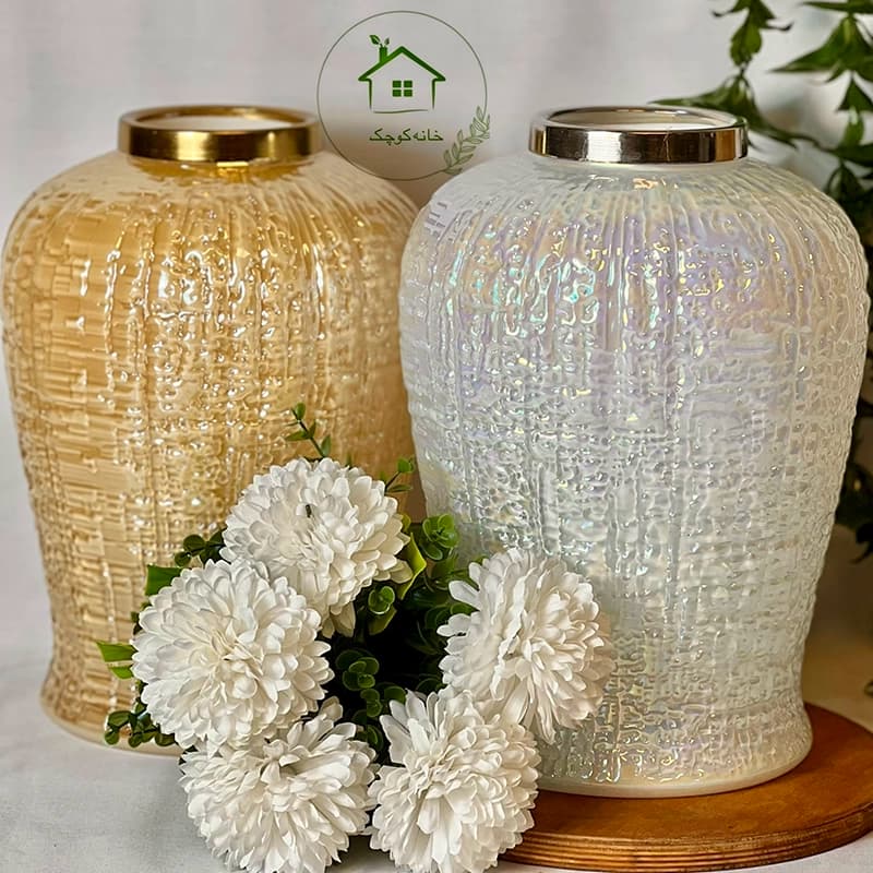 گلدان استوانه ای طرح زبرا