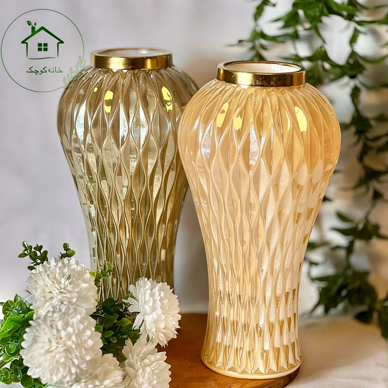 گلدانه استوانه ای طرح لوزی