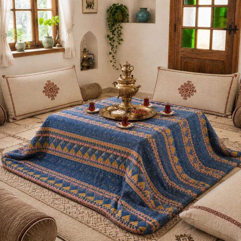 لحاف کرسی اسپی توره مدل یلدا کد ET – 455 سایز 350*350 سانتی متر — تصویر ۶