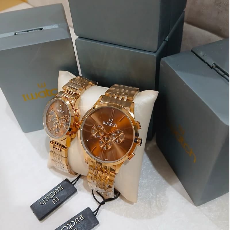 ساعت ست مردانه و زنانه Iwatch سه موتوره فعال مدل 190149M فول تایم موتور ژاپن — تصویر ۲