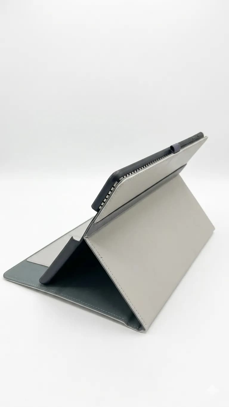 کیف کلاسوری چرمی سرفیس پرو مناسب Surface Pro 9/10/11-رنگ خاکستری روشن — تصویر ۳