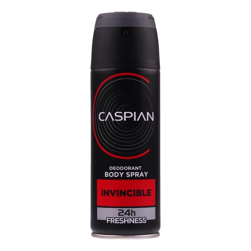 اسپری دئودورانت بدن مردانه کاسپین مدل INVINCIBLE حجم 150 میلی لیتر