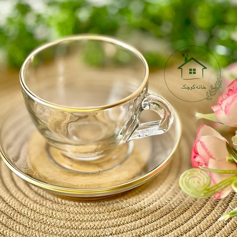 سرویس فنجان نعلبکی کورالو لب طلا