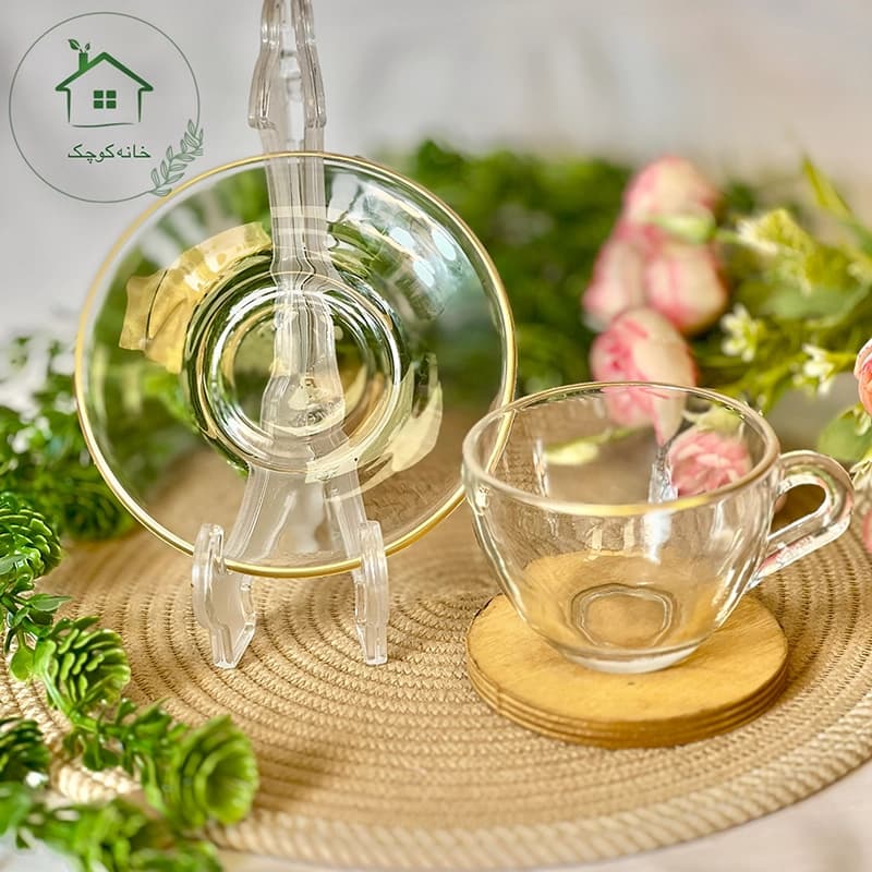 سرویس فنجان نعلبکی کورالو لب طلا — تصویر ۲