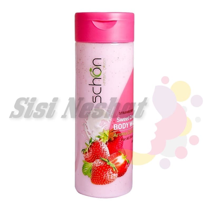 شامپو بدن کرمی شیر توت فرنگی شون Strawberry And Milk Schon