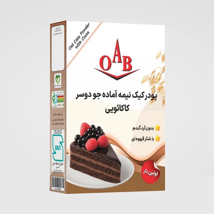 پودر کیک نیمه آماده جودوسر کاکائویی اُ آ ب – 400 گرم