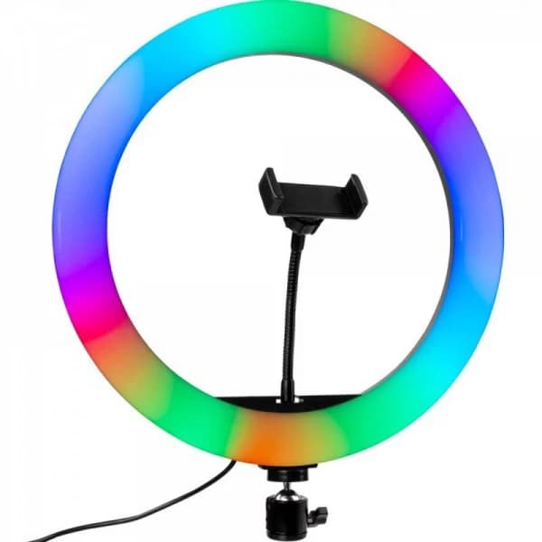 رینگ لایت فول کالر مدل MJ33-RGB همراه با پایه — تصویر ۴