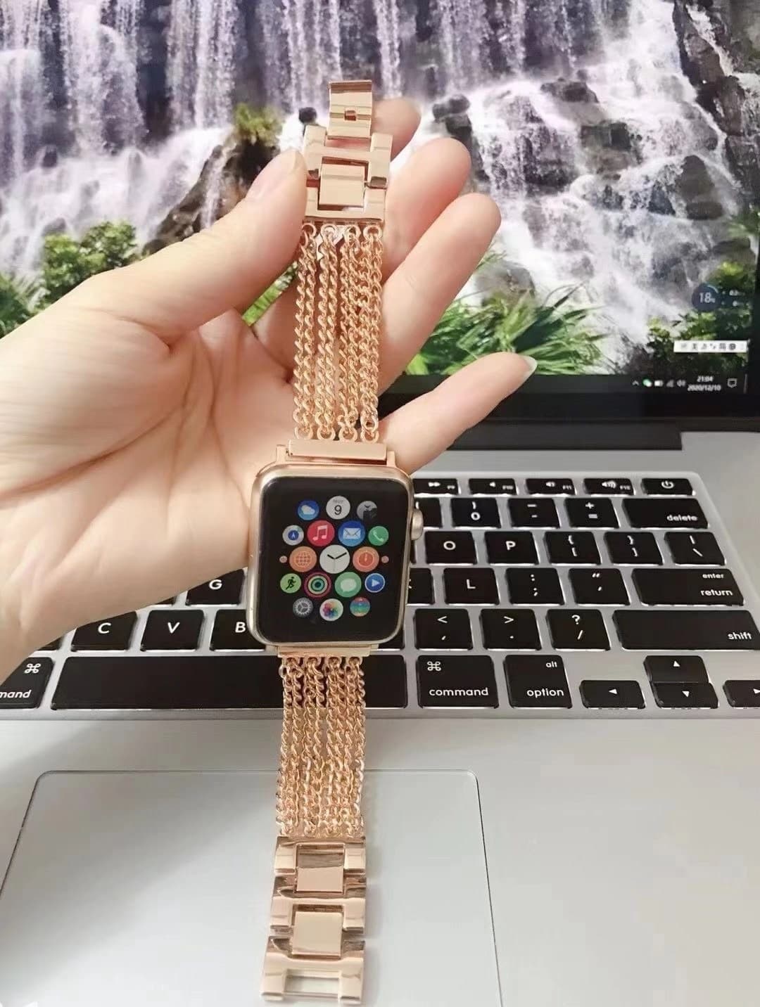بند اپل واچ کارتیر زنجیری ریز cartier — تصویر ۵