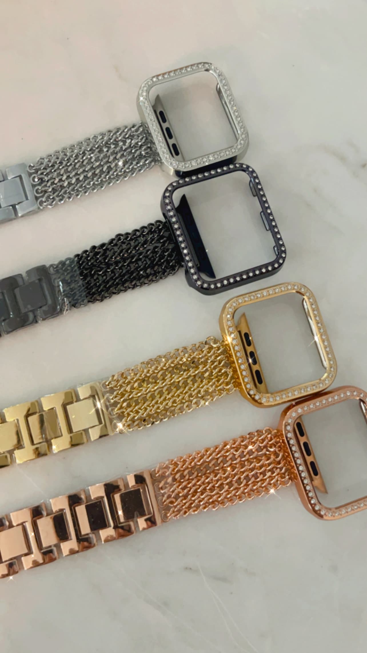 بند اپل واچ کارتیر زنجیری ریز cartier — تصویر ۸