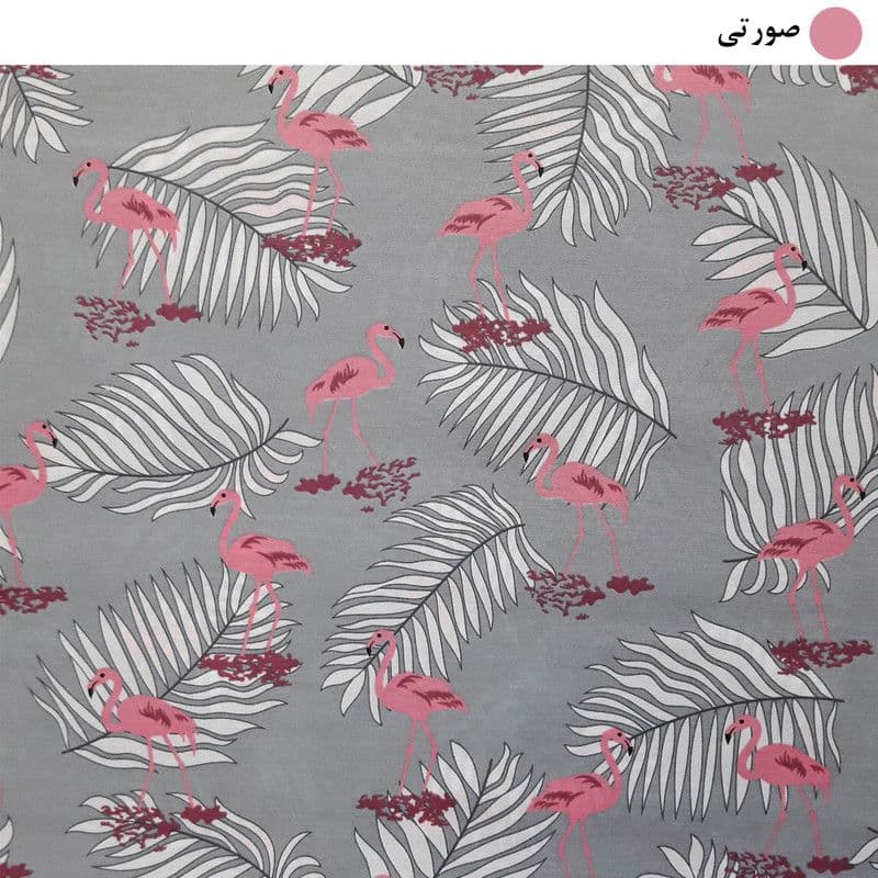 ملحفه سندس مدل روانداز طرح فلامینگو کد F646 سایز 220×200 سانتی متر — تصویر ۶
