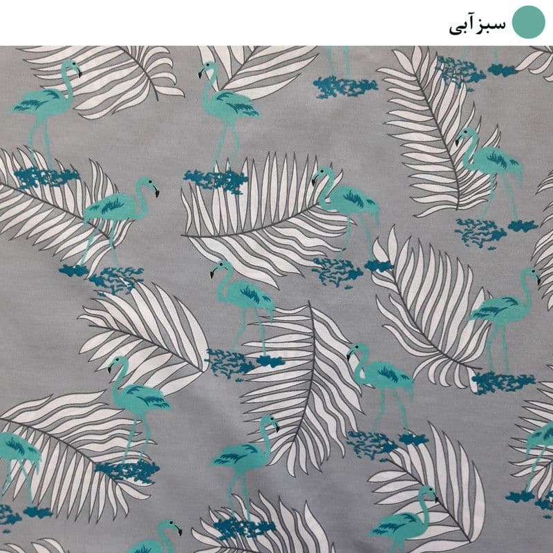 ملحفه سندس مدل روانداز طرح فلامینگو کد F646 سایز 220×200 سانتی متر — تصویر ۴
