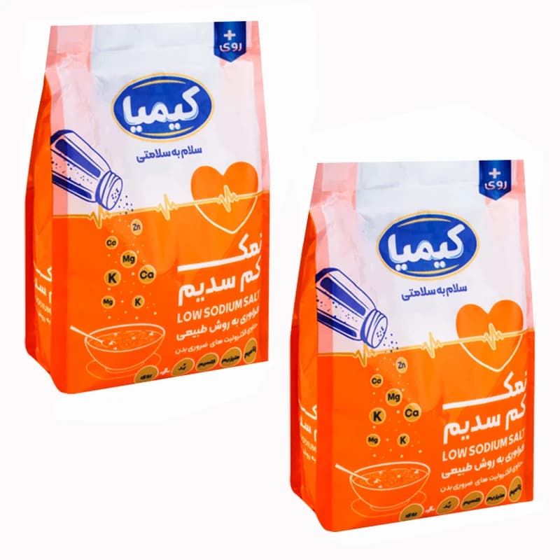 نمک کم سدیم منیزیم و روی کیمیا 500گرم – بسته 2 عددی