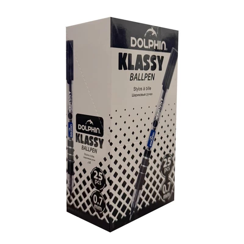 خودکار 0.7 میلی متری دلفین مدل KLASSY مشکی بسته 25 عددی