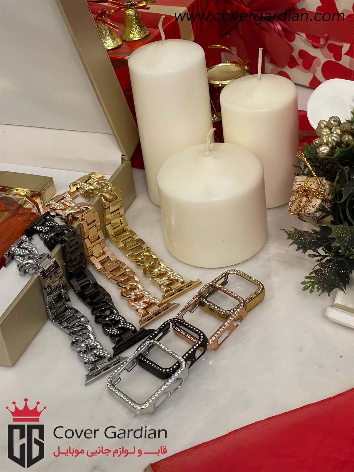 بند کارتیر نگین دار اپل واچ Cartier — تصویر ۷