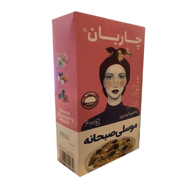 موسلی صبحانه بادام کرنبری چاربان – 250 گرم