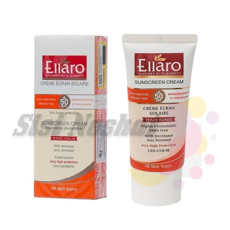 کرم ضد آفتاب پوست نرمال (بژ طبیعی) SPF50 الارو Ellaro
